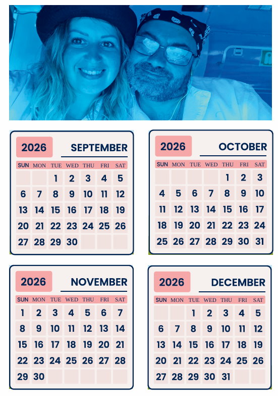 Personalised Magnetic Calendar A5 (148 x 210 mm) UK