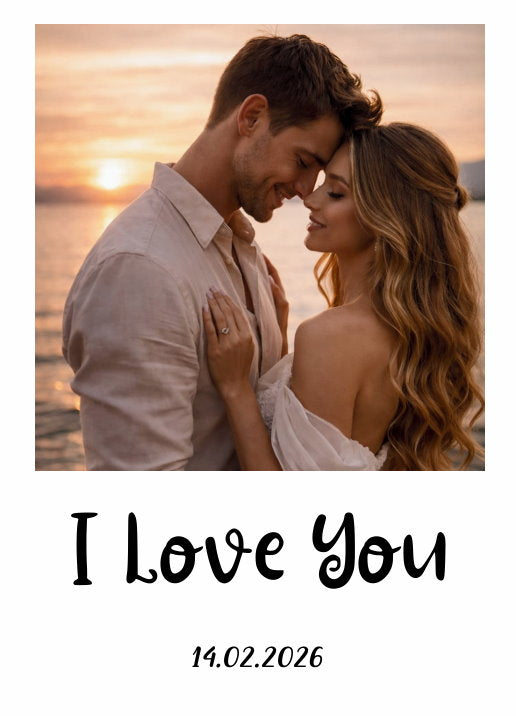 Personalised I Love You Photo Magnet (130 x 90 mm) UK