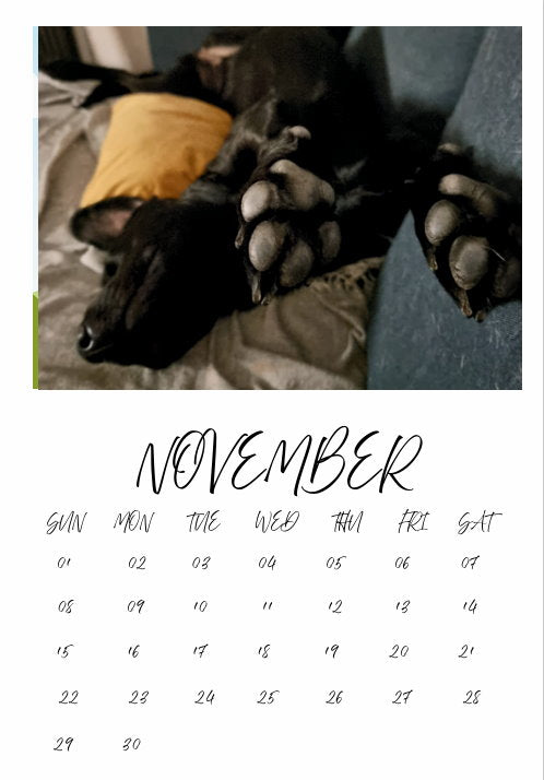 Personalised Magnetic Calendar B7 (130 x 90 mm) UK