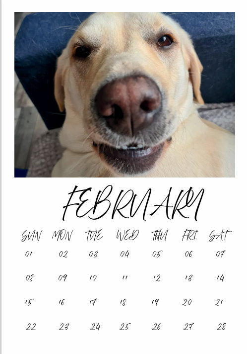 Personalised Magnetic Calendar B7 (130 x 90 mm) UK