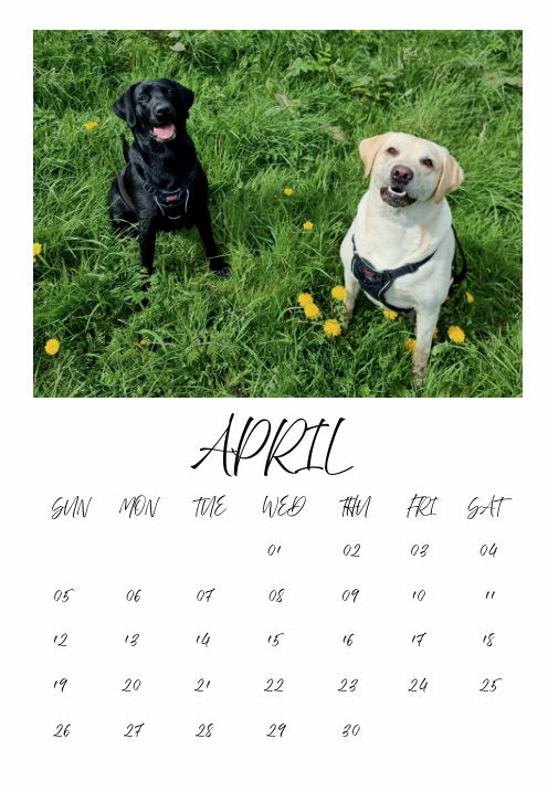 Personalised Magnetic Calendar B7 (130 x 90 mm) UK