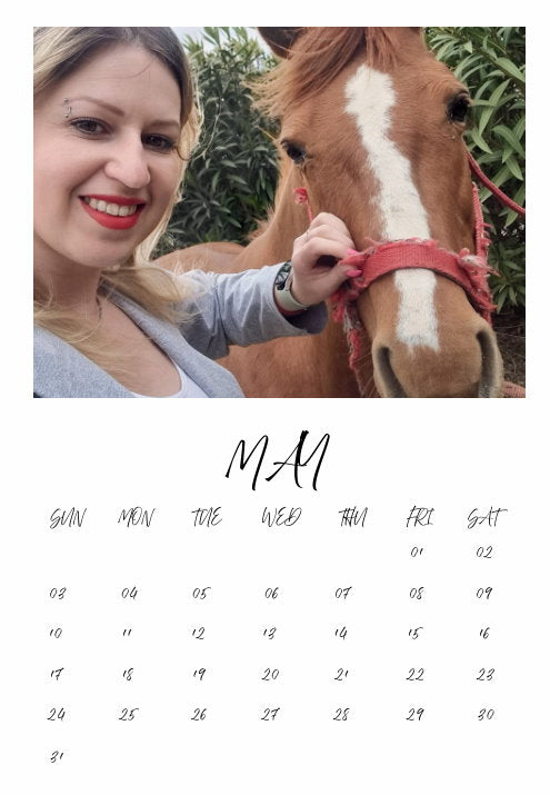 Personalised Magnetic Calendar B7 (130 x 90 mm) UK