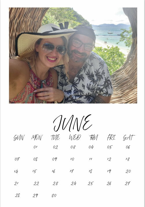 Personalised Magnetic Calendar B7 (130 x 90 mm) UK