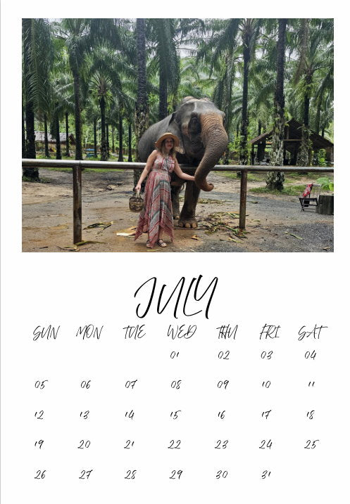 Personalised Magnetic Calendar B7 (130 x 90 mm) UK