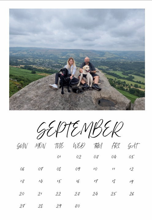 Personalised Magnetic Calendar B7 (130 x 90 mm) UK